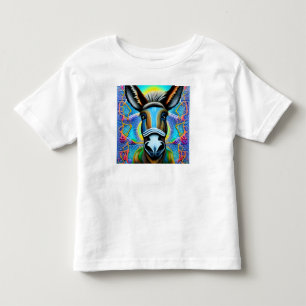 Camiseta Infantil Abstrato Multicolor Pequeno Macaco