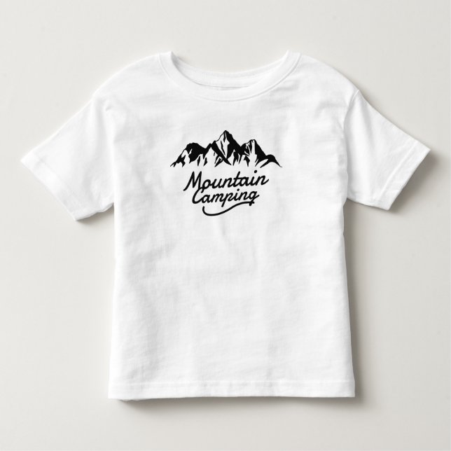 Camiseta Infantil Acampamento na Montanha (Frente)