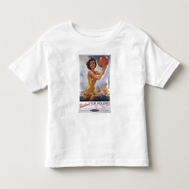 Camiseta Infantil Acampamentos de Ava Gardner Butlin idêntico (Frente)
