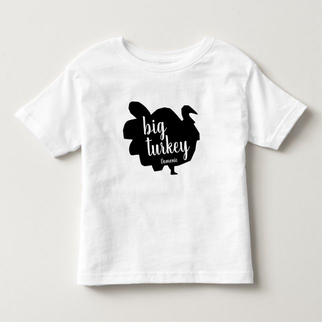 Camiseta Infantil Ação de Graças da Silhouette Big Turkey (Frente)