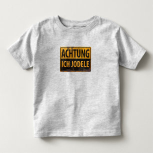 Camiseta Infantil ACHTUNG ICH JODELE Lustig - Símbolo de iodo alem