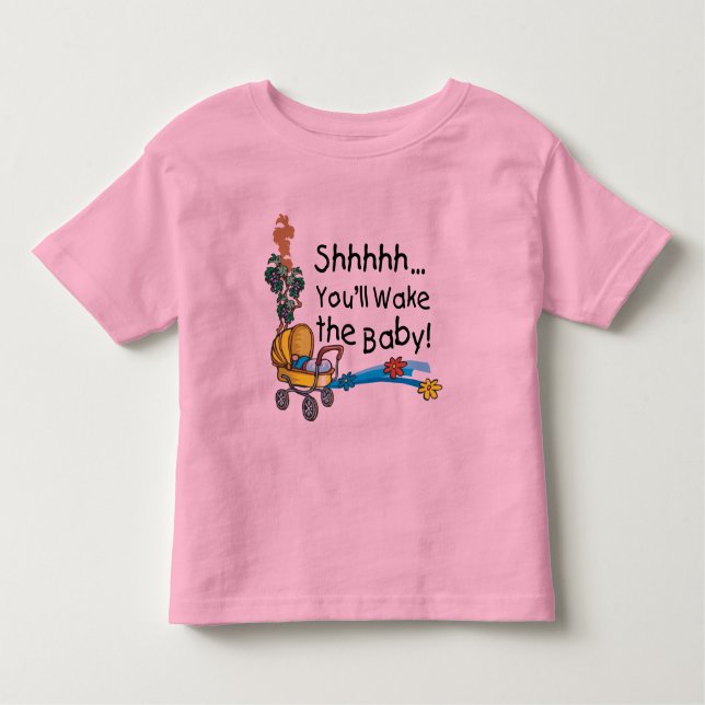 Camiseta Infantil Acordar o bebê (Frente)