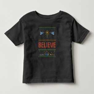 Camiseta Infantil ACREDITE NEGÓCIOS Religiosos Fofos De Natal