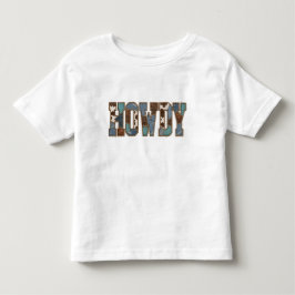 Camiseta Infantil Adesivo de Patchwork Western PNG de Vaqueira Desen