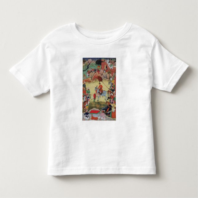 Camiseta Infantil Adham Khan que paga a homenagem a Akbar em (Frente)