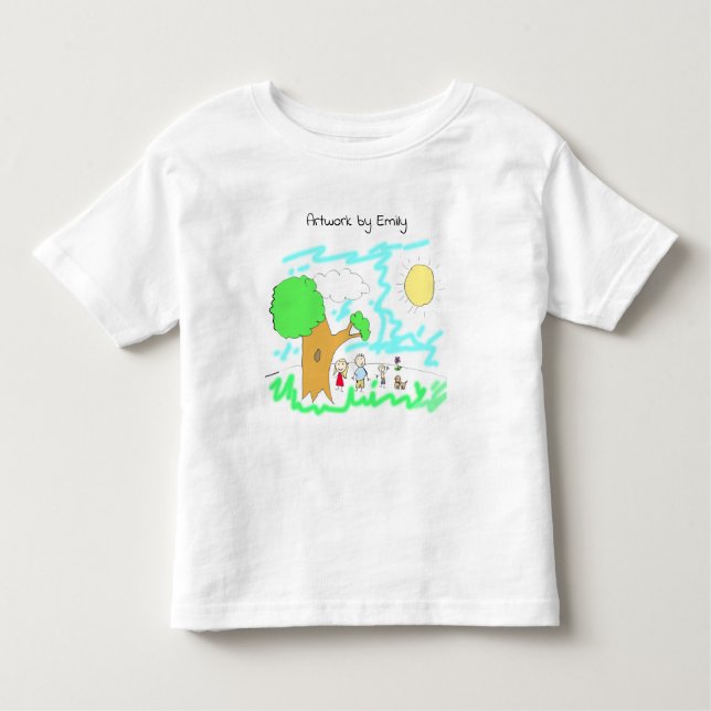 Camiseta Infantil Adicione a Trabalho de arte do seu Filho a isto (Frente)