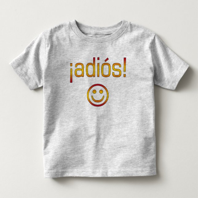 Camiseta Infantil ¡ Adiós! Cores da bandeira da espanha (Frente)