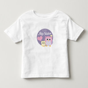 Camiseta Infantil Adivinha quem vai ser uma irmã grande? Pastel Owca
