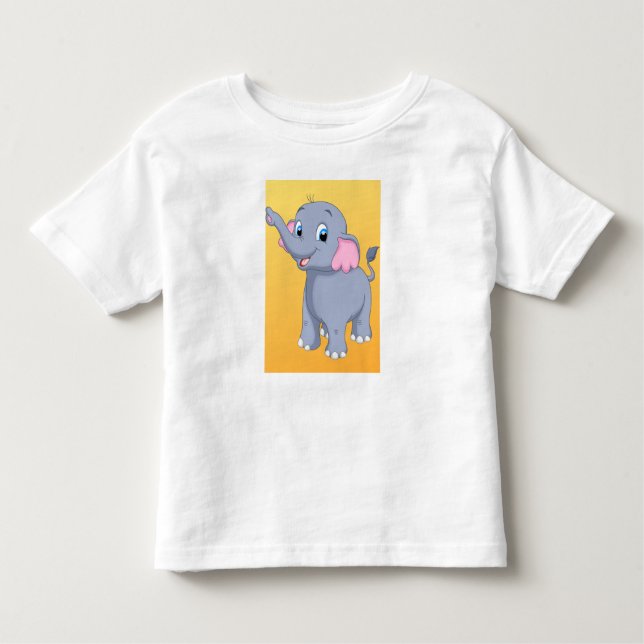 Camiseta Infantil "Adorable Elephant Charm: Toddler Tee" (Frente)