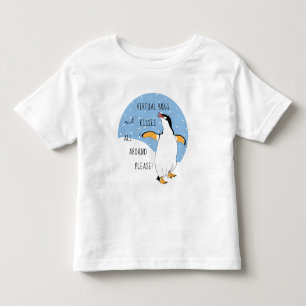 Camiseta Infantil Adoráveis pinguins, abraços e beijos virtuais