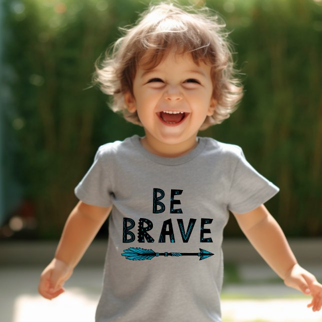Camiseta Infantil Adorável Boho "SEJA CORAJOSO" (Criador carregado)