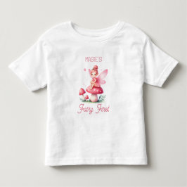 Camiseta Infantil Adorável marco "Fada Primeiro" Primeiro Aniversári