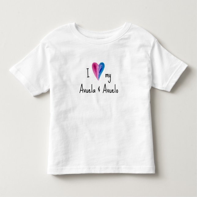 Camiseta Infantil Adoro a minha Avuela e a Avuelo T-Shirt (Frente)