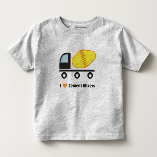 Camiseta Infantil Adoro Misturadores de Cimento (Frente)
