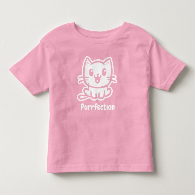 Camiseta Infantil Adquirência, Gato De Anime Muito Bonito (Frente)