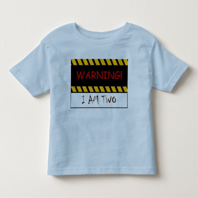 Camiseta Infantil Advertindo eu sou dois (Frente)
