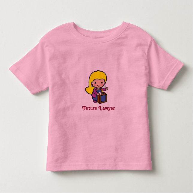 Camiseta Infantil Advogado Futuro - Rapariga (Frente)