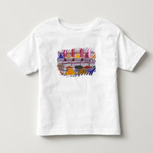 Camiseta Infantil AF, Egito, Assuã, Especiarias coloridas no mercado