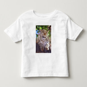 Camiseta Infantil África, Botsuana, Delta do Okvango, leopardo selva