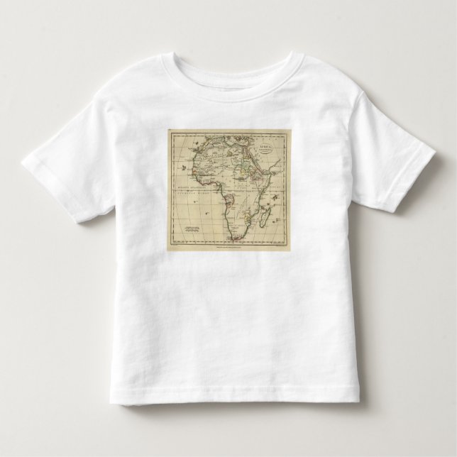 Camiseta Infantil África com os limites esboçados (Frente)