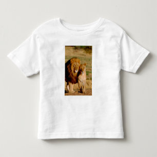 Camiseta Infantil África, Namíbia, Okonjima. Leão & leoa