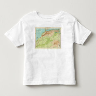 Camiseta Infantil África noroeste com rotas de transporte