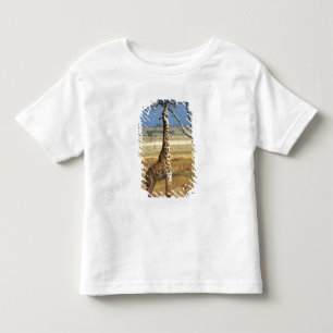 Camiseta Infantil África, Quênia, Amboseli NP. Uma girafa comum, ou 