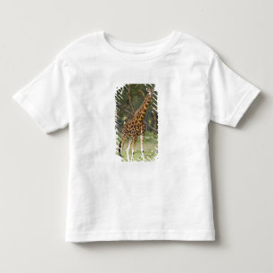 Camiseta Infantil África. Quênia. Girafa-de-rothschild no Lago 2