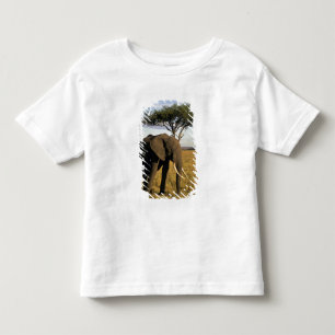 Camiseta Infantil África, Quênia, Maasai Mara. Um elefante no