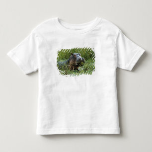 Camiseta Infantil África, Quênia, Masai Mara NR. Uma hipopótamo mãe