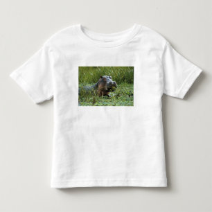 Camiseta Infantil África, Quênia, Masai Mara NR. Uma hipopótamo mãe