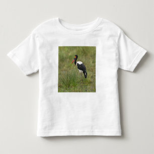 Camiseta Infantil África. Tanzânia. Cegonha-senhora-de-sela macho