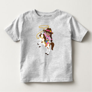 Camiseta Infantil African American Girl, Cowgirl, Xerife, Laço