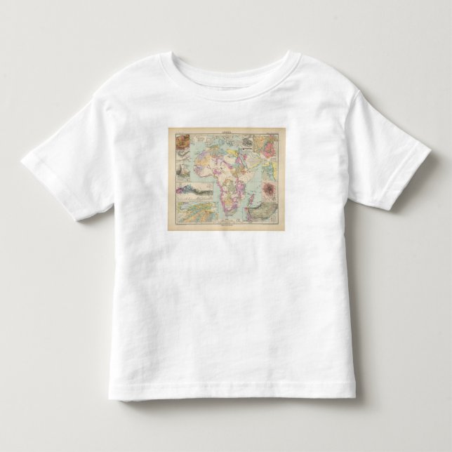 Camiseta Infantil Afrika - mapa do atlas de África (Frente)