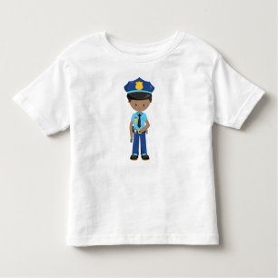 Camiseta Infantil Afro-americano, policial, policial
