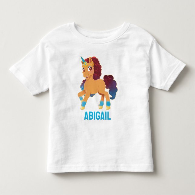 Camiseta Infantil Afro Unicorn | Divino Prancing (Frente)