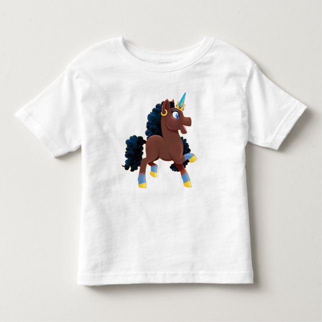 Camiseta Infantil Afro Unicorn | Magical Prancing (Frente)