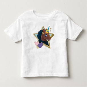 Camiseta Infantil Afro Unicorn Magical Star