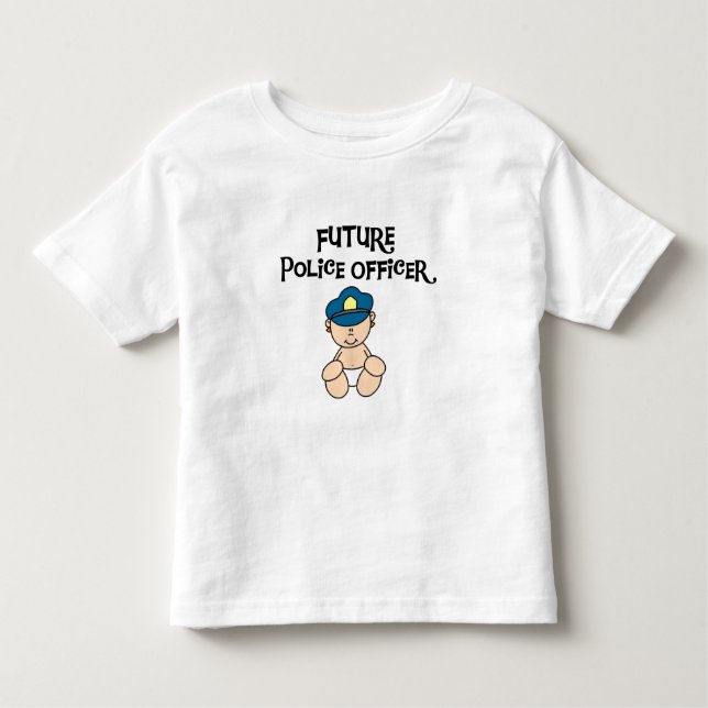 Camiseta Infantil Agente da polícia do futuro do bebê (Frente)