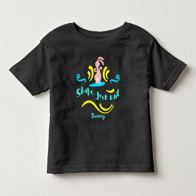 Camiseta Infantil Agite Seu Coelho Dançante Coelho Da Cauda (Frente)
