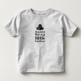 Camiseta Infantil Agradecido pelo meu irmão mais novo no Dia de Ação