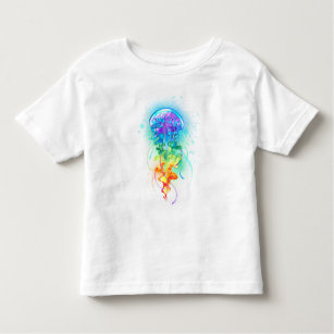 Camiseta Infantil Águas-vivas do arco-íris