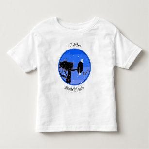 Camiseta Infantil Águia Balda no inverno - Arte original sobre a vid