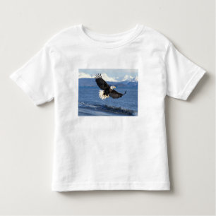 Camiseta Infantil águia-careca, Haliaeetus leuccocephalus, em voo