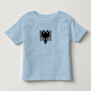 Camiseta Infantil Águia dois-dirigida albanesa