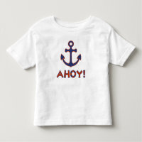 AHOY! Design de Bóia + Âncora Vermelho+Azul