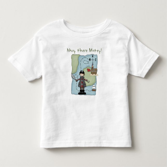 Camiseta Infantil Ahoy, Matey! Pirata (Frente)