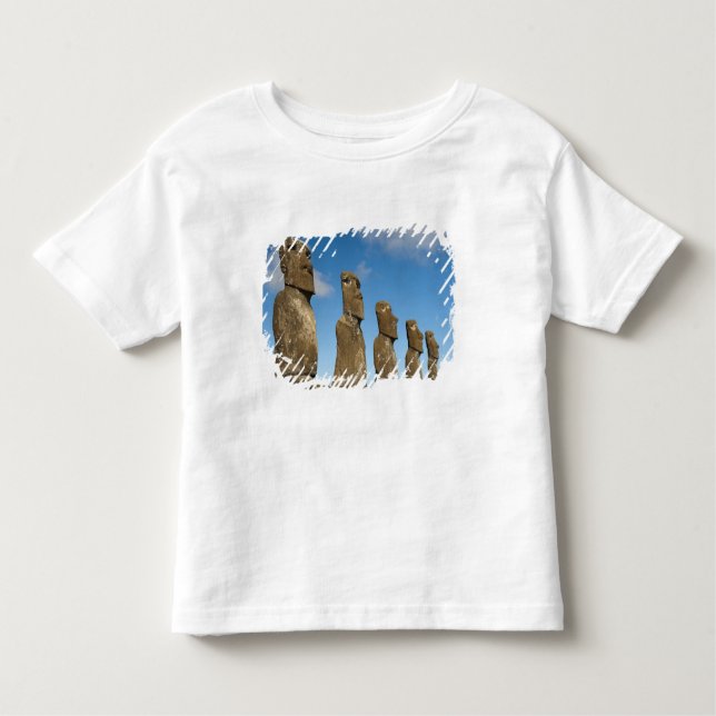 Camiseta Infantil Ahu Akivi, Rapa Nui, Ilha de Páscoas, Chile 2 (Frente)