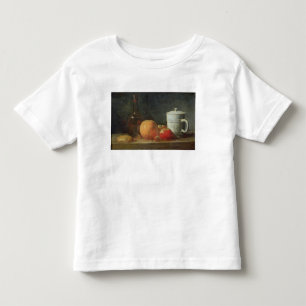 Camiseta Infantil Ainda vida com a garrafa da fruta e de vinho