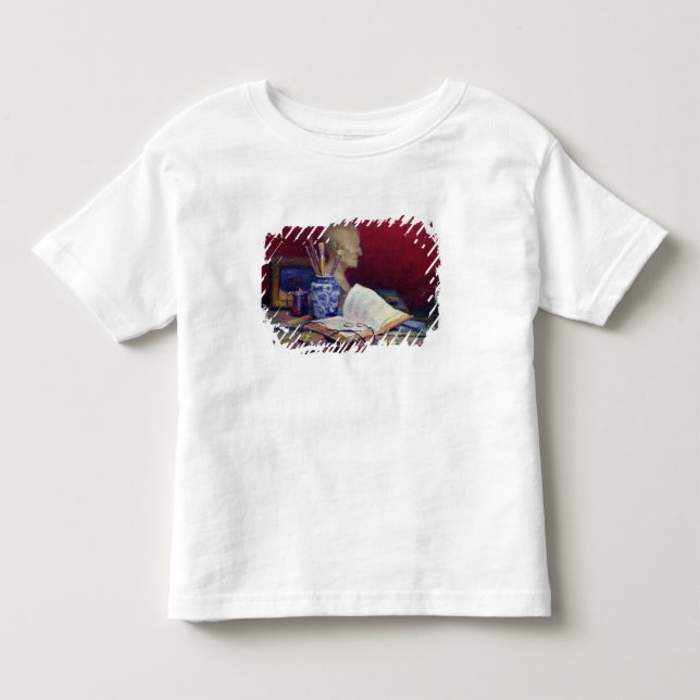 Camiseta Infantil Ainda vida com cabeça de Voltaire (Frente)